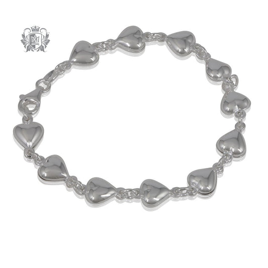 Large Heart Link Bracelet