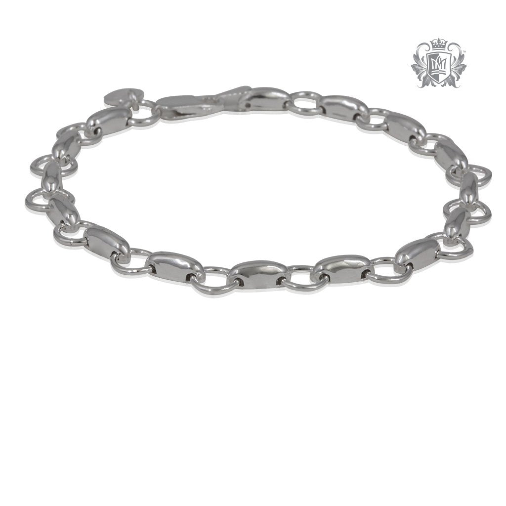 Small Bar Circle Link Bracelet