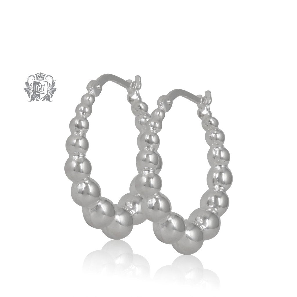 Graduated Bubble Hoop Earrings