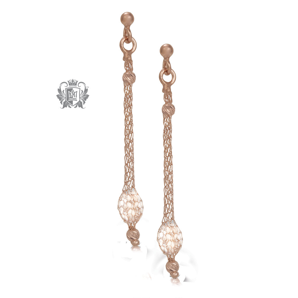 Micro Mesh Cubic Earrings