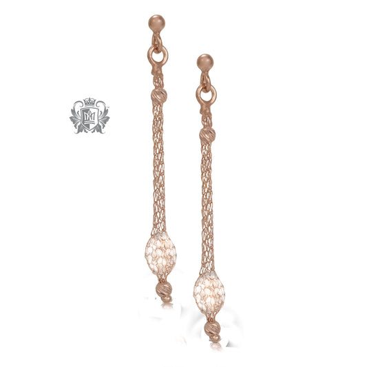 Micro Mesh Cubic Earrings