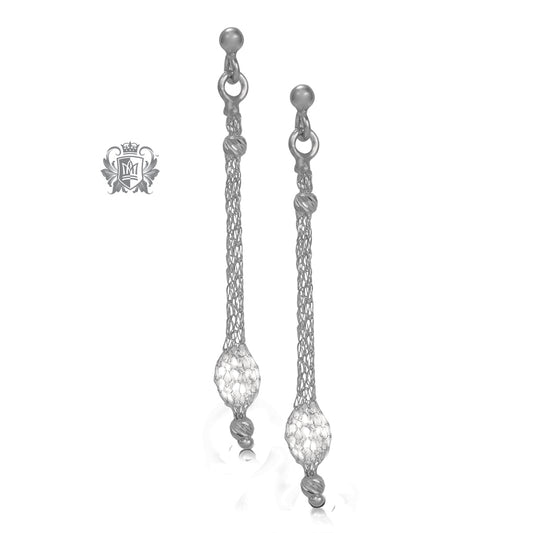 Micro Mesh Cubic Earrings