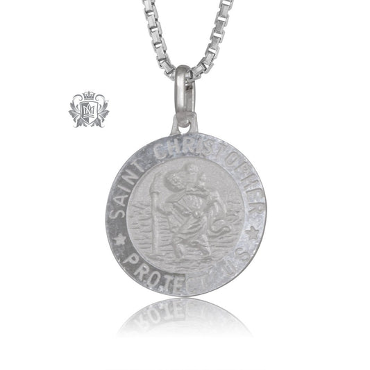 Saint Christopher Medallion with Chain (not included)