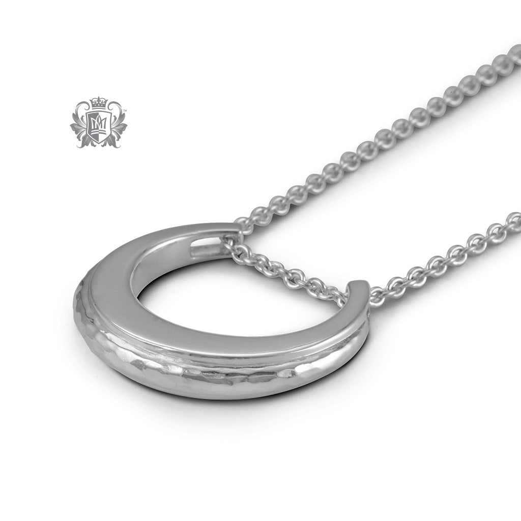 Hammered Horseshoe Pendant