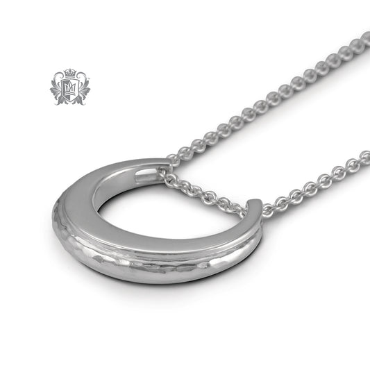 Hammered Horseshoe Pendant