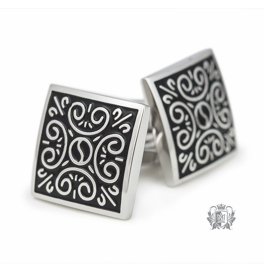 Oxidized Stainless Steel Patterned Cufflinks - Metalsmiths Sterling‚Ñ¢ Canada