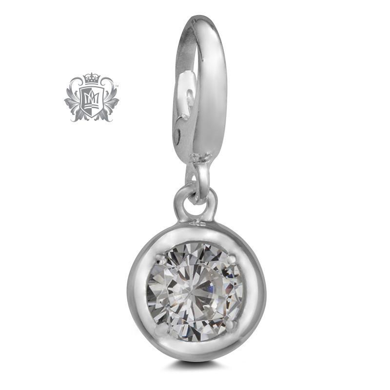 Birthstone Charm - 12 Colours Available - April/Classic CZ Charm - 5