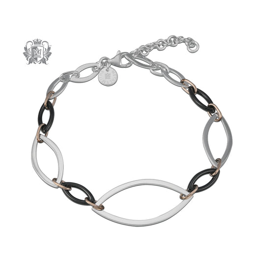 Sterling Silver & Hi-tech Ceramic Bracelet