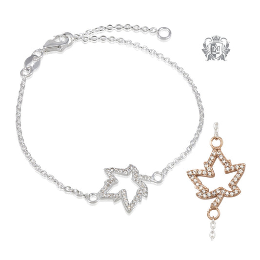 Sparkling Maple Leaf Bracelet