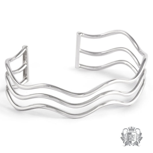 Triple Wave Cuff Bangle - Metalsmiths Sterling‚Ñ¢ Canada