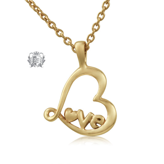 Rose Gold Dipped Love Pendant