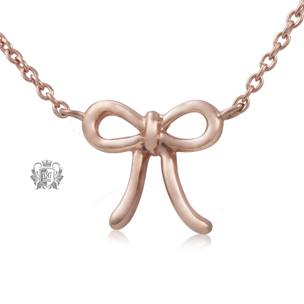 Rose Gold Dipped Ribbon Pendant