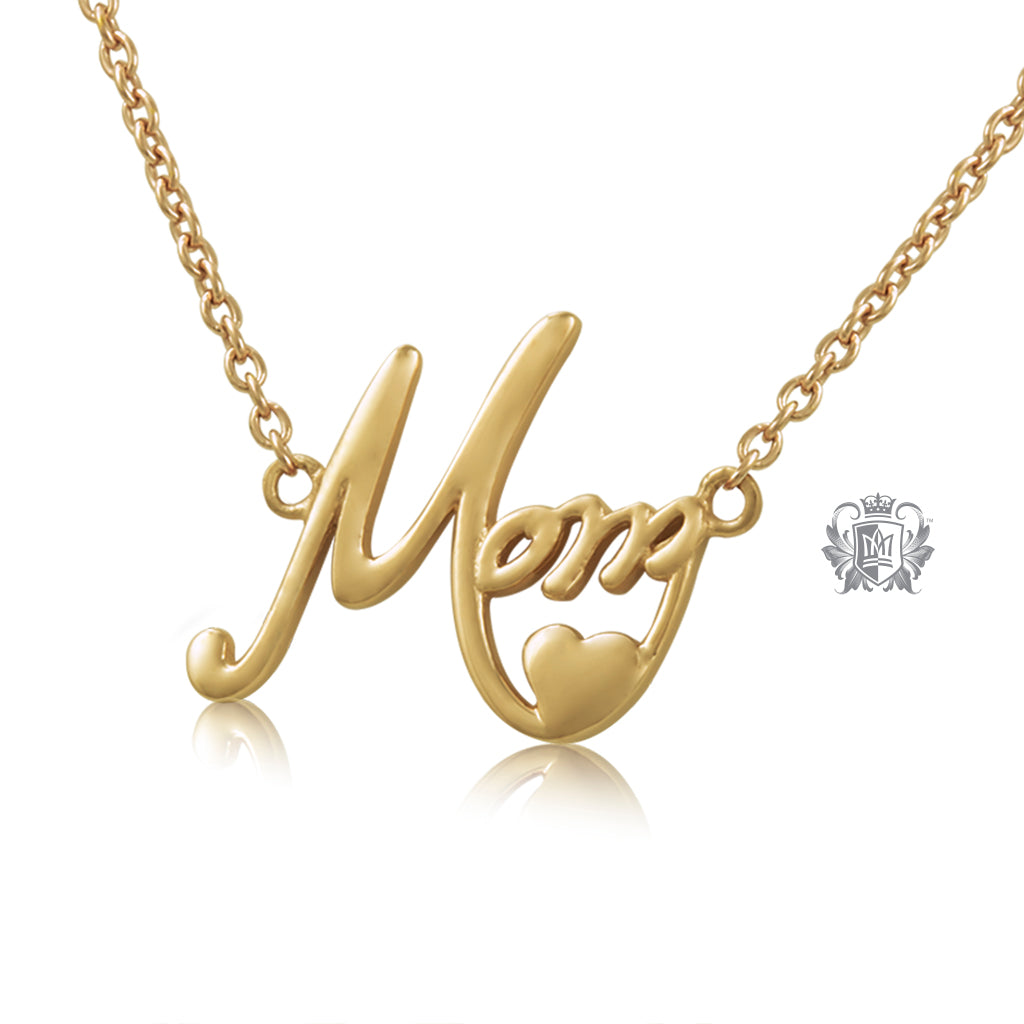 Rose Gold Dipped Mom Pendant