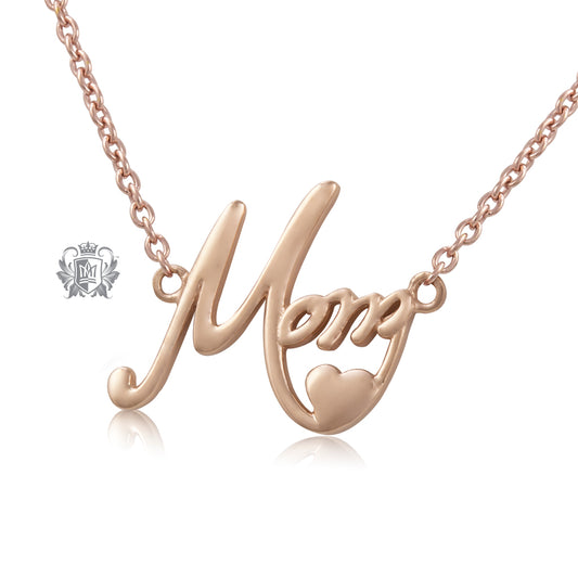 Rose Gold Dipped Mom Pendant