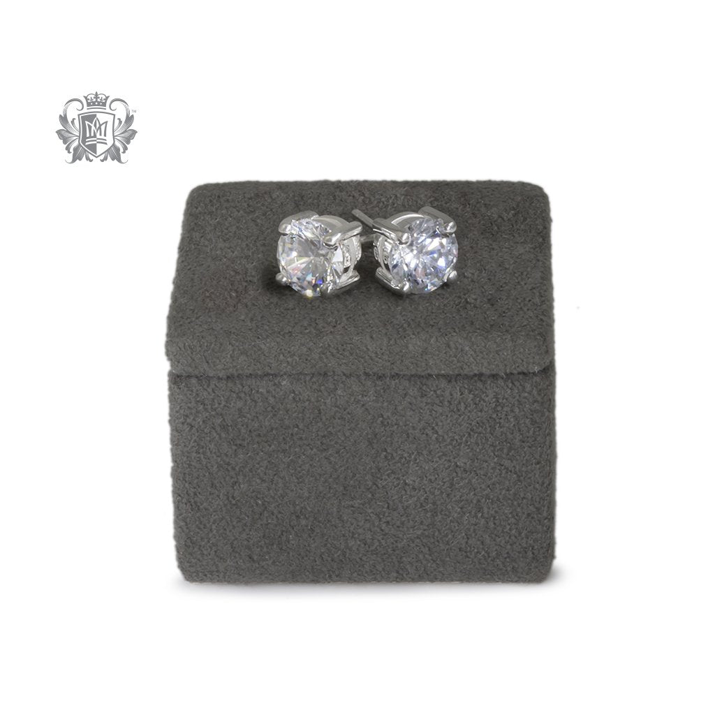 Metalsmiths Sterling Silver Large Prong Set Cubic Studs