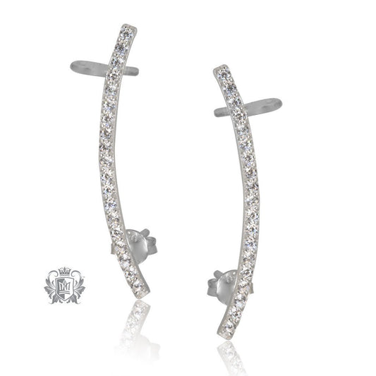 Metalsmiths Sterling Silver Dazzling Ear Collars - front