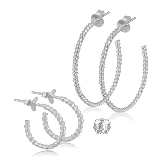 Bubble Twist Hoops (Two Sizes)
