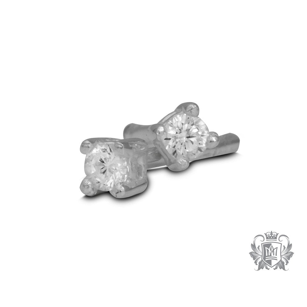 Cubic Small Prong Set Studs Metalsmiths Sterling Silver