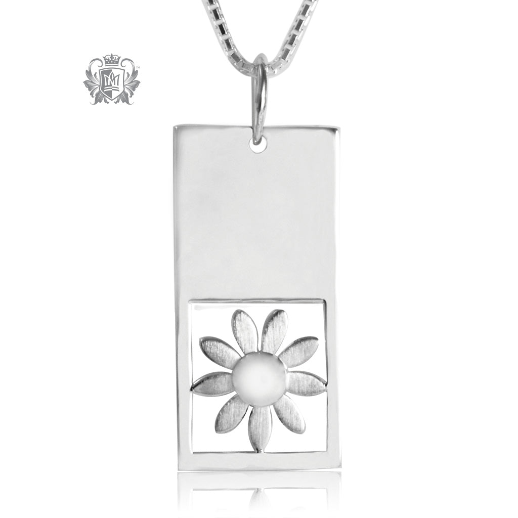 Rectangular Daisy Pendant