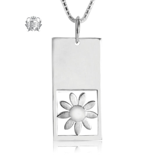 Rectangular Daisy Pendant