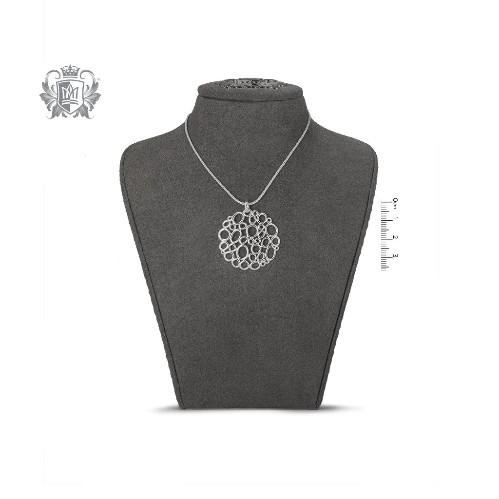 Water Drop Pendant Sterling Silver on Bust