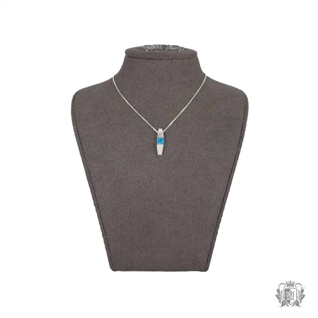 Classic Cubic Square Channel Set Pendant