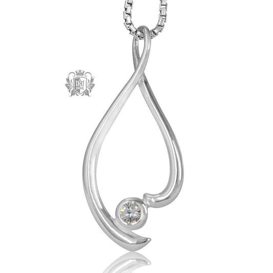 Metalsmiths Sterling Silver Elegant Swirl Cubic Pendant