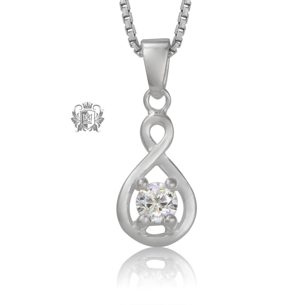 Sparkling Loop Cubic Pendant Metalsmiths Sterling Silver