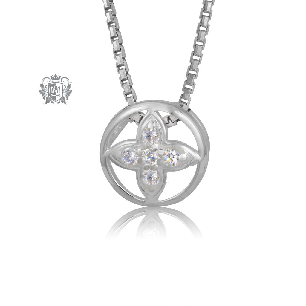 Dainty Star Flower Cubic Slider Pendant
