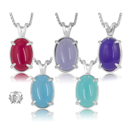 Jellybean Prong Set Pendant