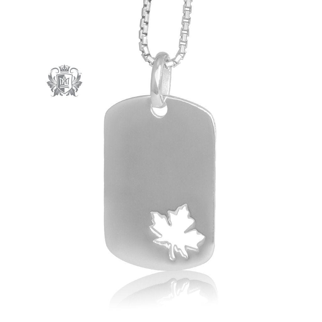 True North Maple Leaf Pendant Metalsmiths Sterling Silver Front