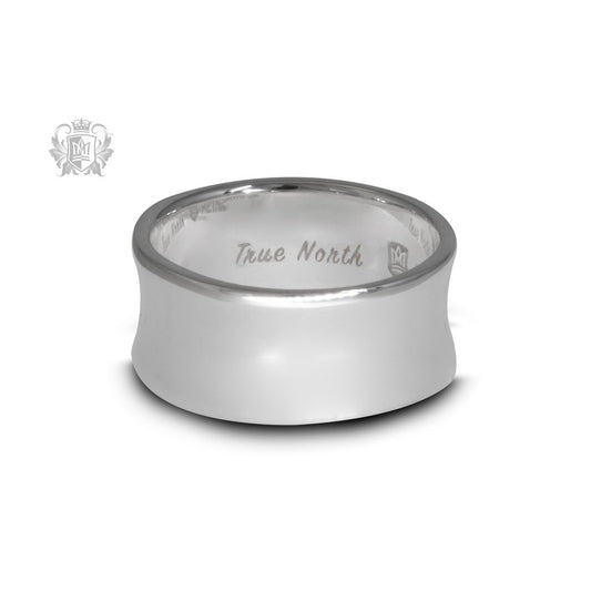 True North Maple Leaf Band Metalsmiths Sterling Silver Side