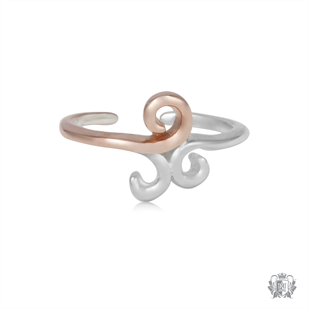 Triple Twirl Toe Ring