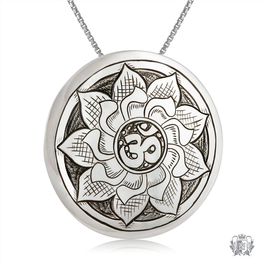 Hand Engraved Ohm Pendant