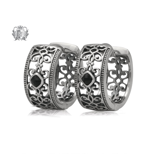 Panos Konidas Gemstone Hoops