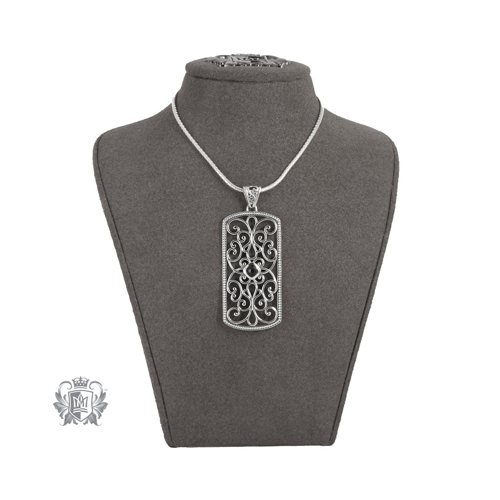 Panos Konidas Black Onyx Rectangular Pendant