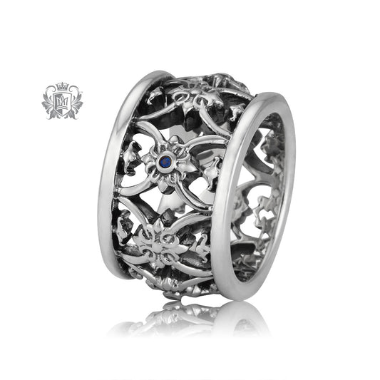 Parisian Band with Sapphire Accents