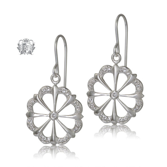 Metalsmiths Sterling Silver Dazzling Wheel Earrings