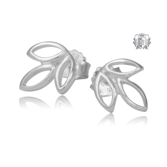 Marquise Leaf Stud Earrings