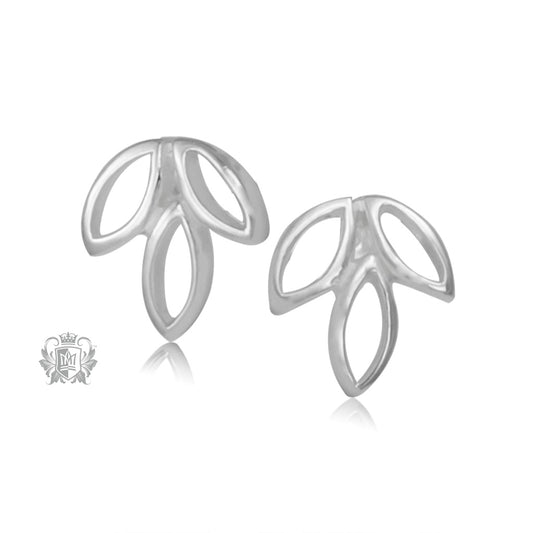 Marquise Leaf Stud Earrings