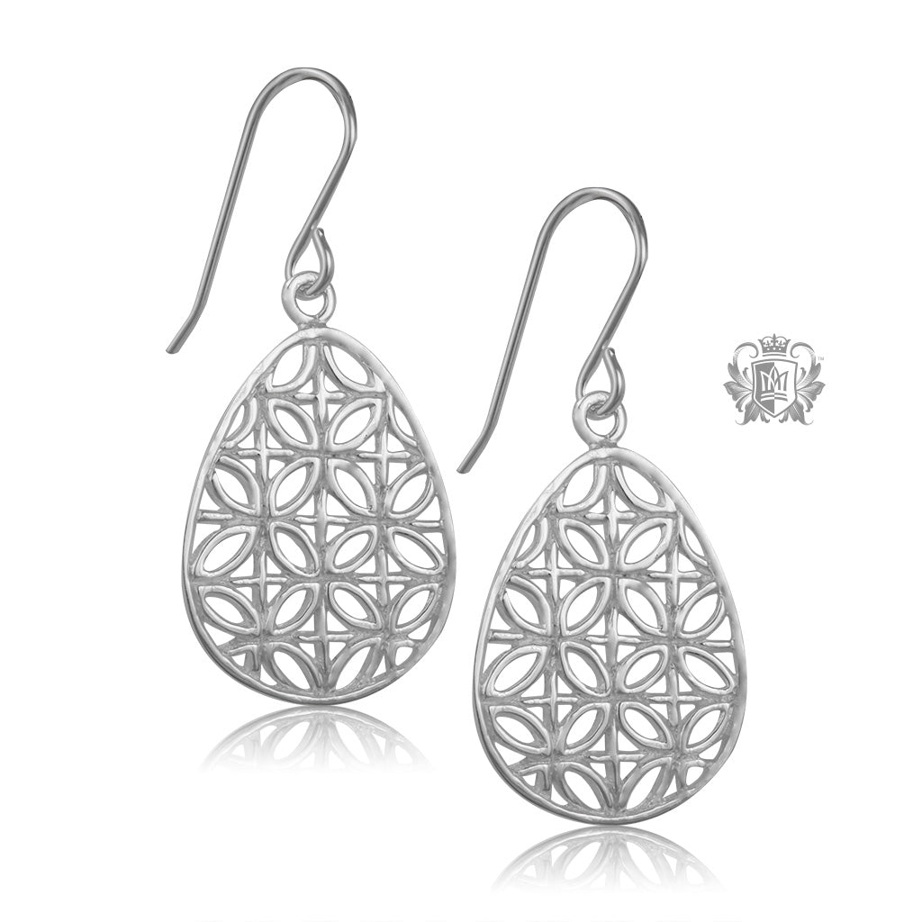 Lace Pear Drop Hanger Earrings
