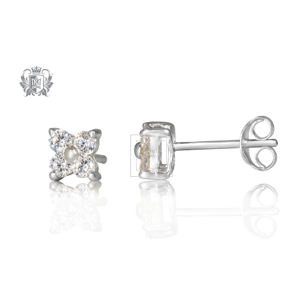cubic stud earrings