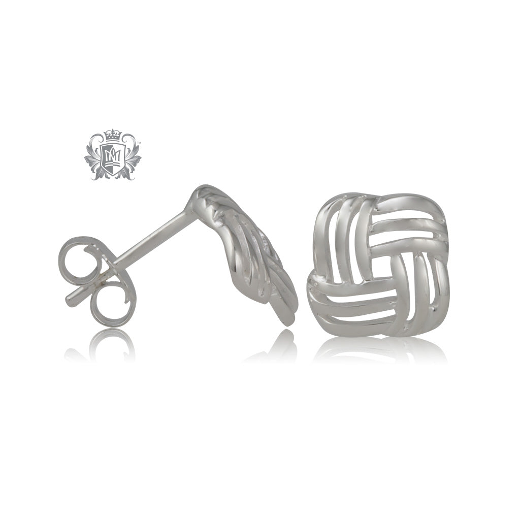 Crosshatch Stud Earrings