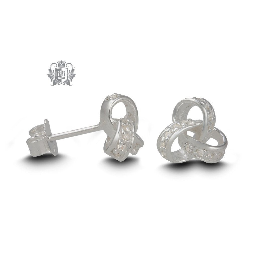 Endless Knot Cubic Studs - side