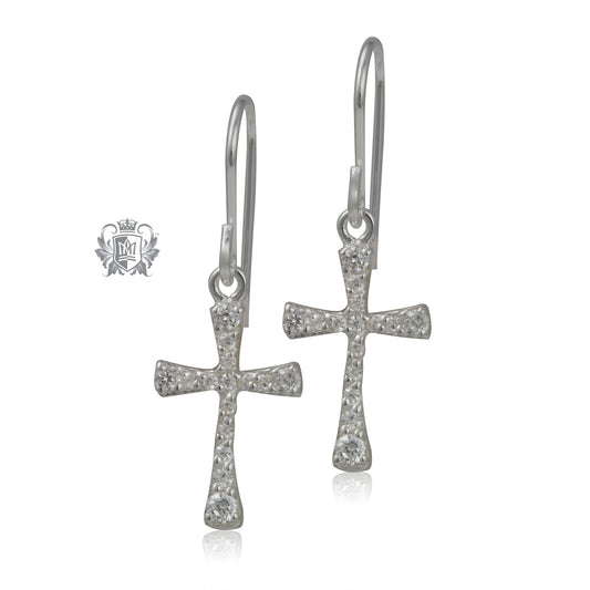 Modern Cross Cubic Earrings