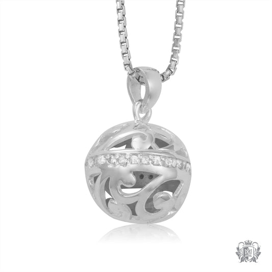Scrolled Sphere Pendant