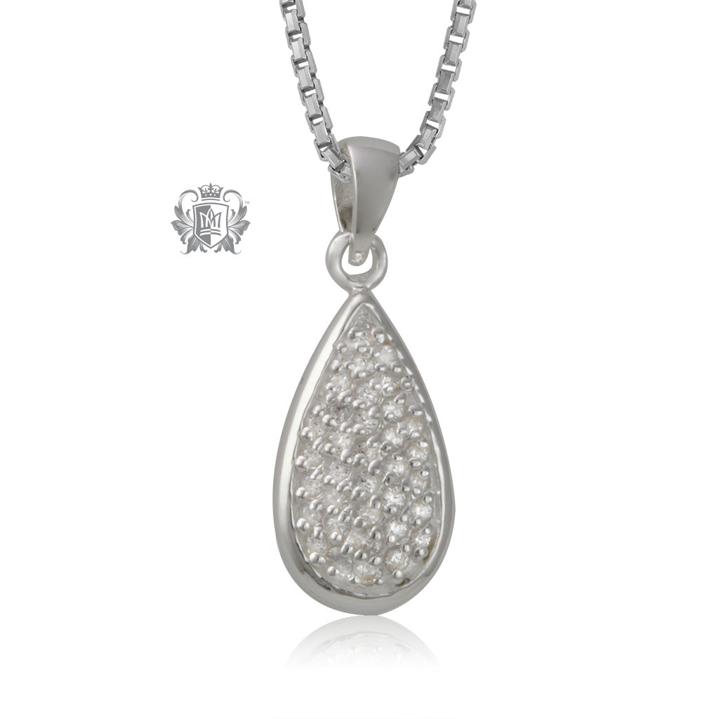 Pavé Cubic Drop Pendant