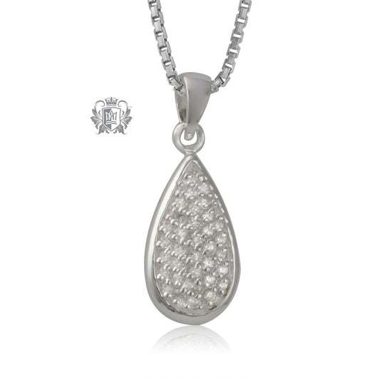 Pavé Cubic Drop Pendant