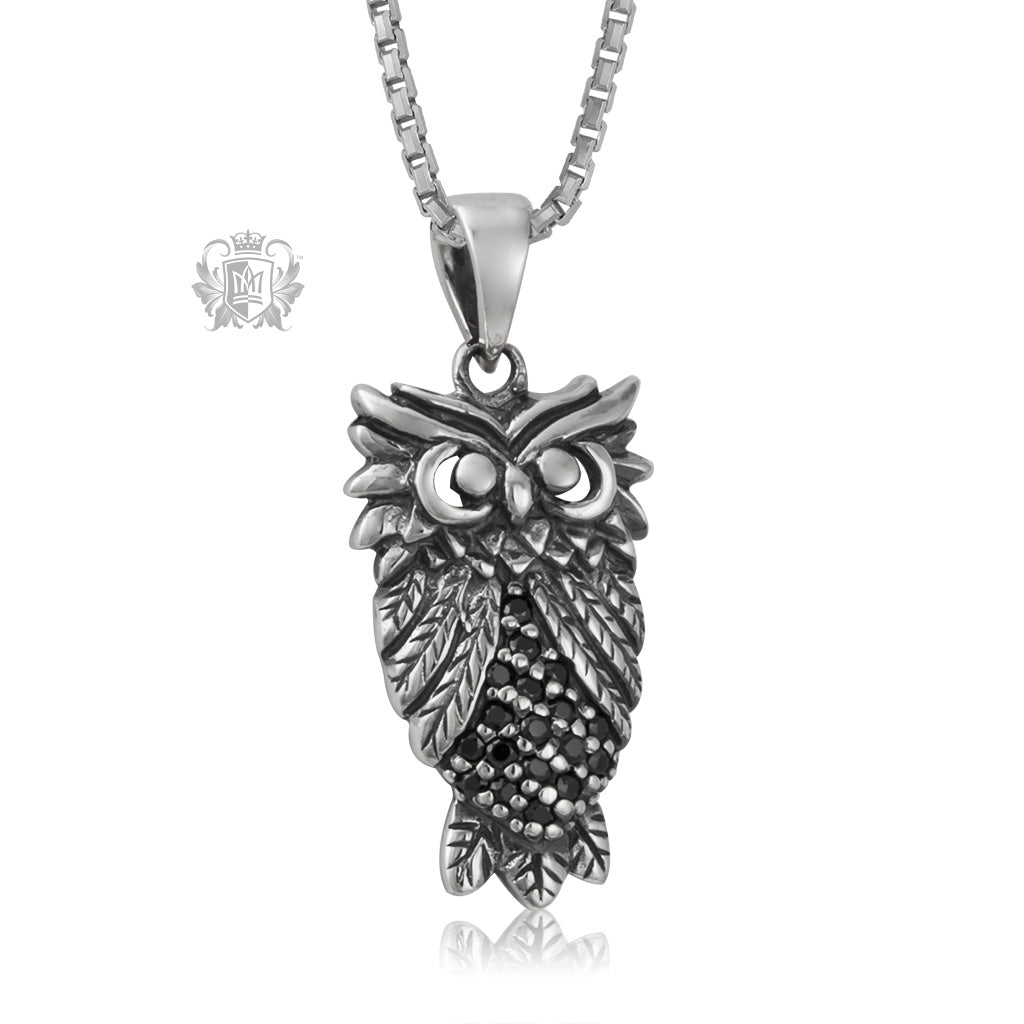Marcasite Owl Pendant