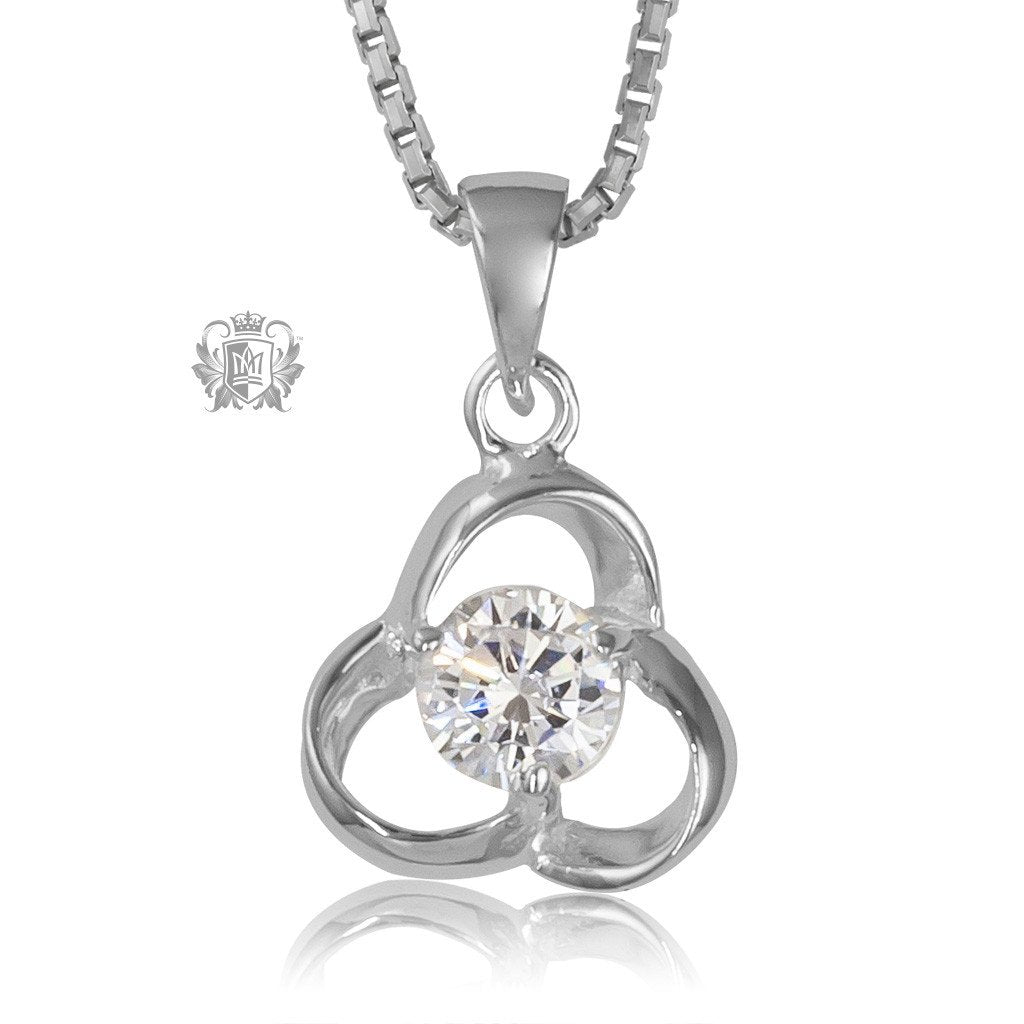 Metalsmiths Stering Silver Cubic Triple Curve Pendant